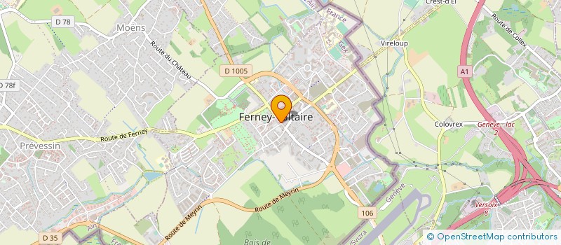 localisation de l'entreprise LES BATISSEURS GESSIENS à FERNEY-VOLTAIRE