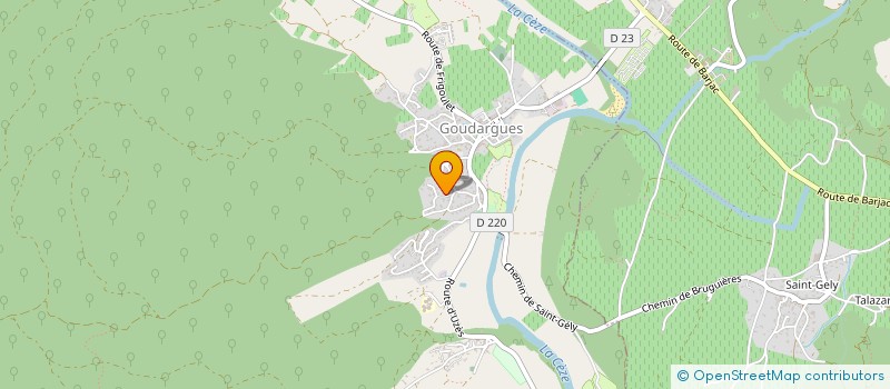 localisation de l'entreprise LES BATISSEURS GOUDARGUAIS  GOUDARGUES