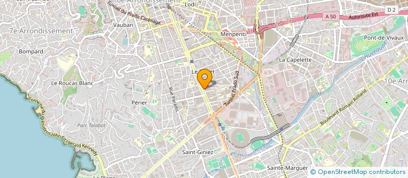 localisation de l'entreprise LES BATISSEURS H.N.CO  MARSEILLE