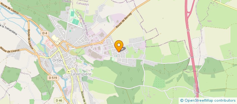 localisation de l'entreprise LES BATISSEURS NORMANDS à LA VESPIERE-FRIARDEL