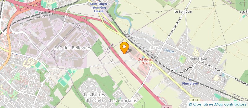 localisation de l'entreprise LES BATONS BLEUS - TWIRLING CLUB DE PIERRELAYE à PIERRELAYE