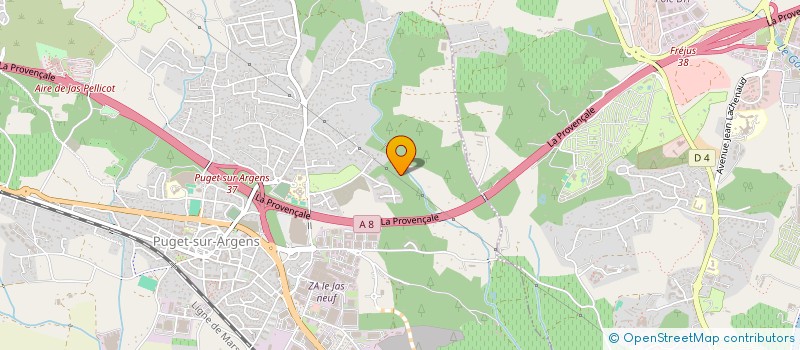 localisation de l'entreprise LES BAULEAUX BLANC  PUGET-SUR-ARGENS