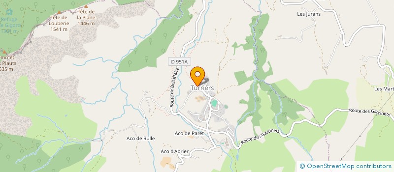 localisation de l'entreprise LES BAUMELLES à TURRIERS