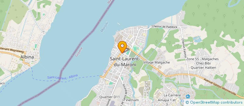 localisation de l'entreprise LES BAZARS ZOU à SAINT-LAURENT-DU-MARONI