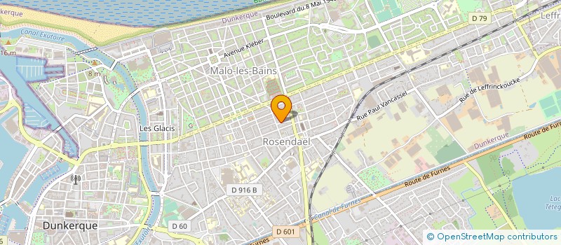 localisation de l'entreprise LES BAZENNES DES GLACIS à DUNKERQUE