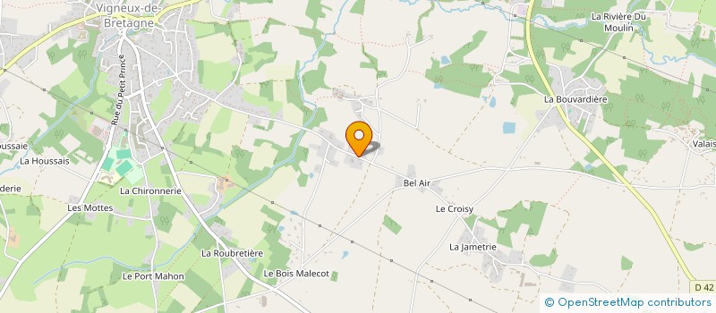 localisation de l'entreprise LES BEAUCHETS  VIGNEUX-DE-BRETAGNE