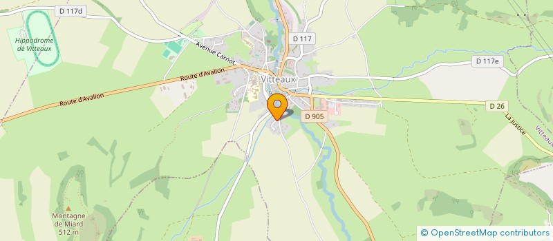 localisation de l'entreprise LES BEAUMES  VITTEAUX