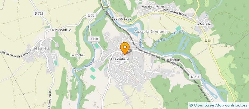 localisation de l'entreprise LES BEAUMES  AUZAT-LA-COMBELLE