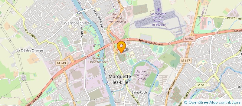 localisation de l'entreprise LES BEAUX ARTS  MARQUETTE-LEZ-LILLE