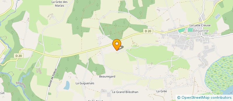 localisation de l'entreprise LES BEAUX CHENES  BEGANNE