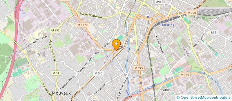 localisation de l'entreprise LES BEAUX COUTEAUX  TOURCOING