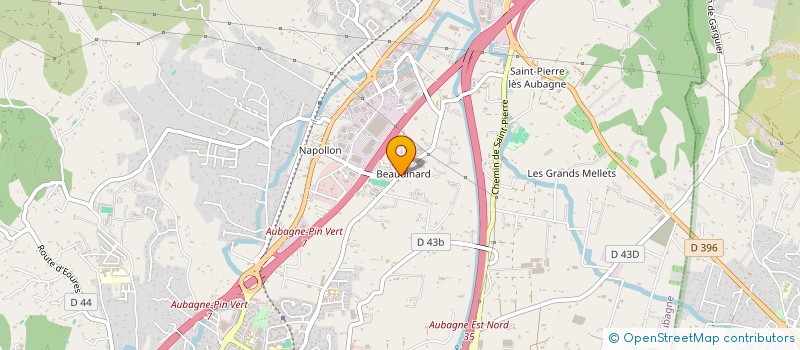 localisation de l'entreprise LES BEAUX FRERES à AUBAGNE