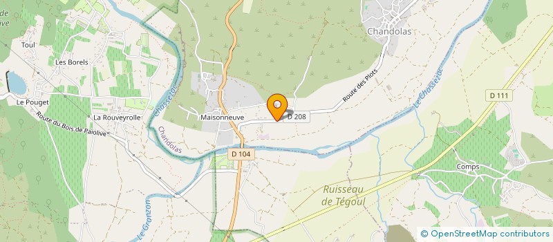 localisation de l'entreprise LES BEAUX JOURS à CHANDOLAS