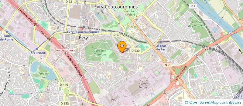 localisation de l'entreprise LES BEAUX JOURS à EVRY-COURCOURONNES
