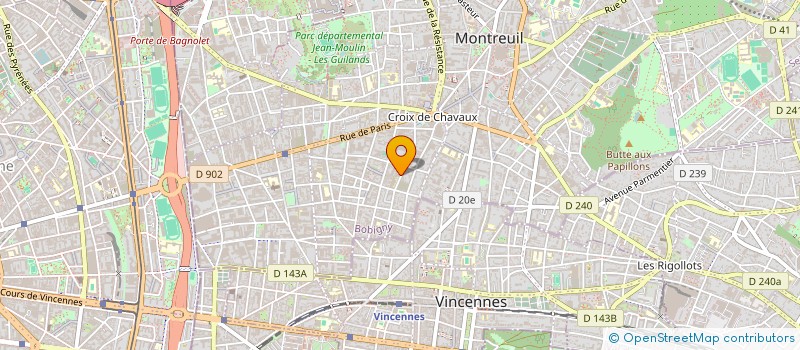 localisation de l'entreprise LES BEAUX PROJETS à MONTREUIL