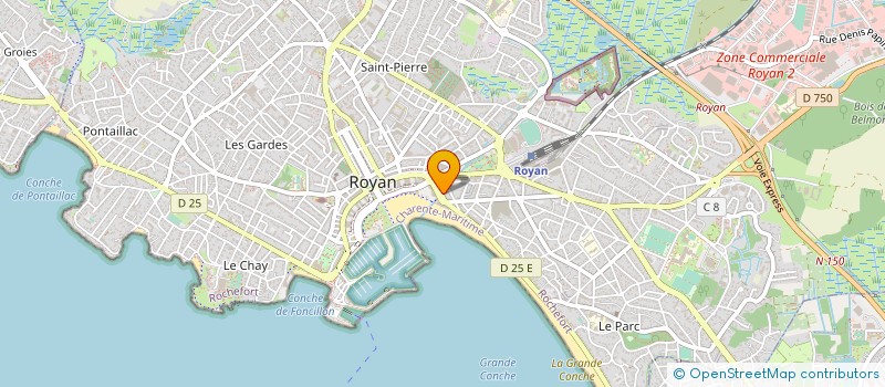 localisation de l'entreprise LES BEAUX QUARTIERS à ROYAN