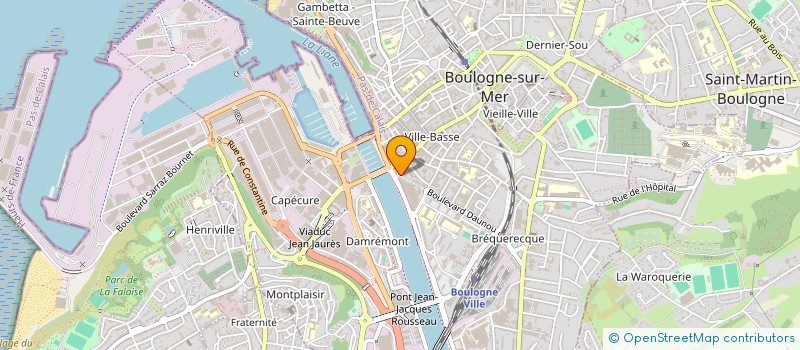 localisation de l'entreprise LES BEAUX QUARTIERS  BOULOGNE-SUR-MER