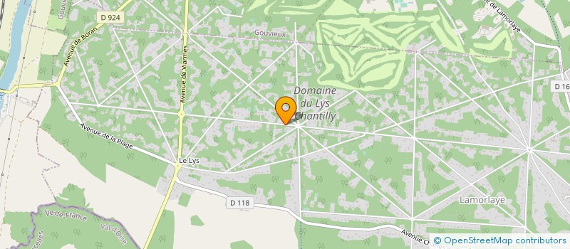 localisation de l'entreprise LES BEAUX SITES à LAMORLAYE