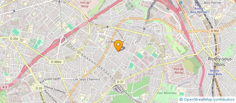 localisation de l'entreprise LES BEAUX TOITS DE FRANCE  MONTREUIL