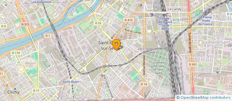 localisation de l'entreprise LES BEBES CIGOGNES à SAINT-OUEN-SUR-SEINE