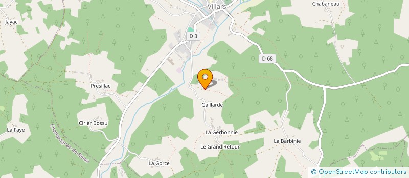 localisation de l'entreprise LES BECS D OR à VILLARS