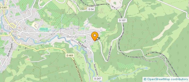 localisation de l'entreprise LES BELEMNITES  MESNAY