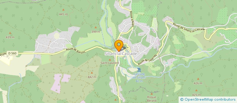 localisation de l'entreprise LES BELETTES  SILLANS-LA-CASCADE