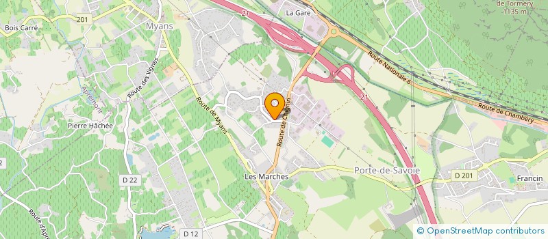 localisation de l'entreprise LES BELLEDONNES  PORTE-DE-SAVOIE