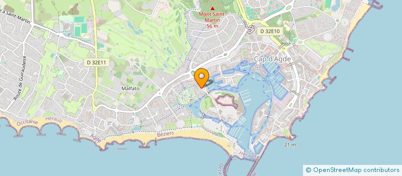 localisation de l'entreprise LES BELLES AGATES  AGDE