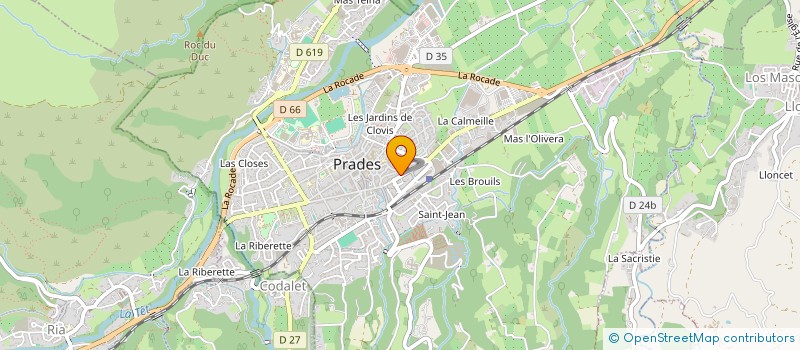 localisation de l'entreprise LES BELLES D'AMES  PRADES