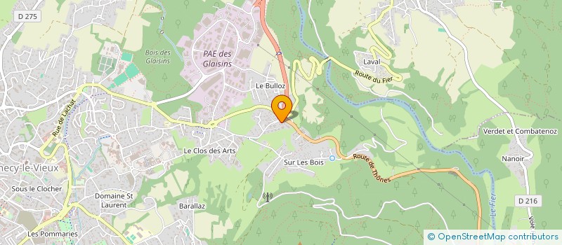localisation de l'entreprise LES BELLES ECHAPPEES à ANNECY