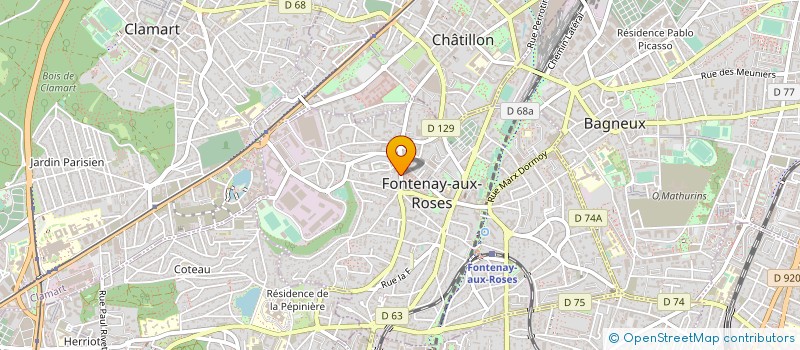 localisation de l'entreprise LES BELLES PEINTURES DE FONTENAY AUX ROSES - B.P.F.R. à FONTENAY-AUX-ROSES