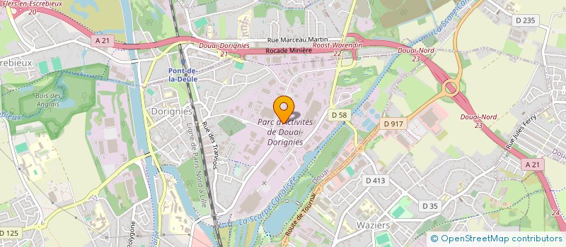 localisation de l'entreprise LES BELLES PIERRES à DOUAI