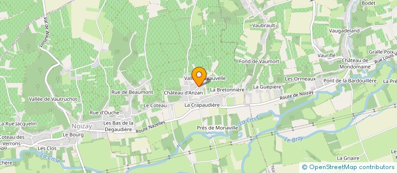 localisation de l'entreprise LES BELOUX  NOIZAY