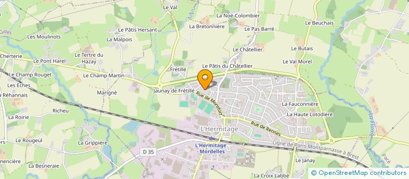 localisation de l'entreprise LES BELUETTES  L'HERMITAGE