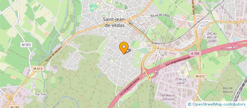 localisation de l'entreprise LES BELUGUES à SAINT-JEAN-DE-VEDAS