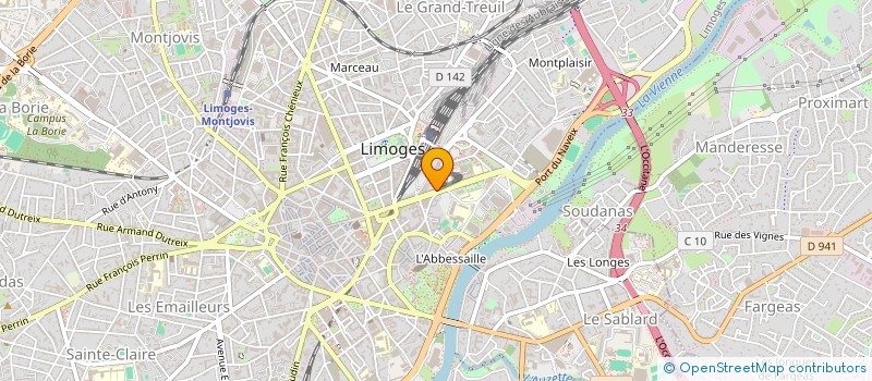 localisation de l'entreprise LES BENEDICTINS à LIMOGES