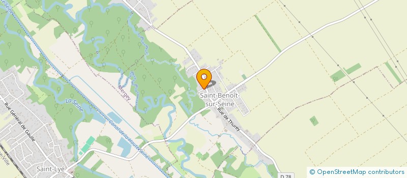 localisation de l'entreprise LES BENEVOLES DE ST BENOIT SUR SEINE  SAINT-BENOIT-SUR-SEINE