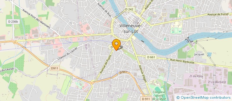 localisation de l'entreprise LES BENEVOLES DU 47  VILLENEUVE SUR LOT