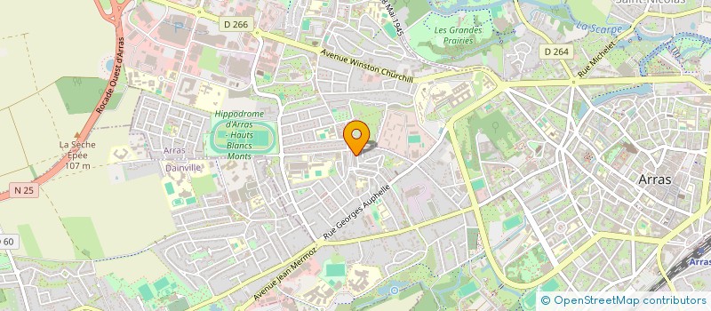 localisation de l'entreprise LES BENEVOLES DU BUS ACCUEIL à ARRAS
