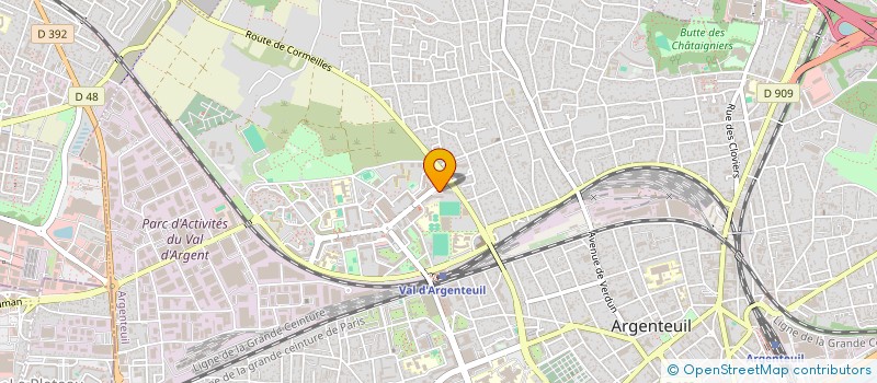 localisation de l'entreprise LES BENEVOLES DU MONDE  ARGENTEUIL