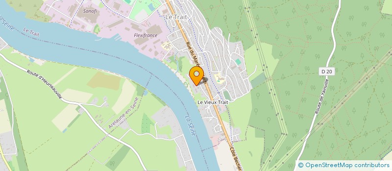 localisation de l'entreprise LES BENEVOLES DU SOUTIEN  LE TRAIT