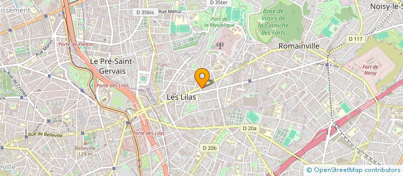 localisation de l'entreprise LES BENJAMINS  LES LILAS
