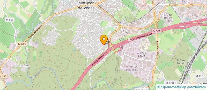 localisation de l'entreprise LES BENNES OCCITANES  SAINT-JEAN-DE-VEDAS