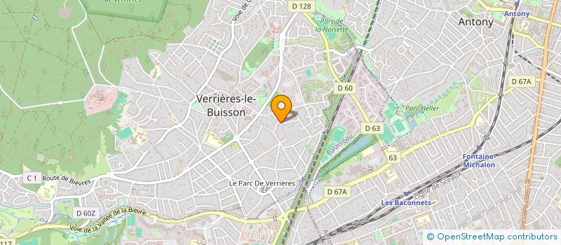 localisation de l'entreprise LES BERAUDES INVEST à VERRIERES-LE-BUISSON