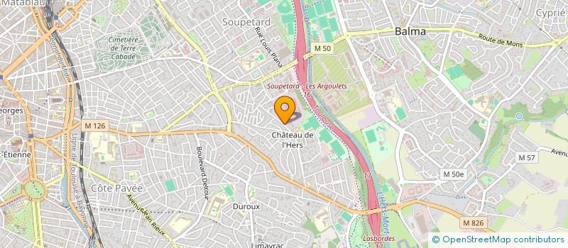 localisation de l'entreprise LES BERCEAUX DU CHATEAU DE L HERS  TOULOUSE