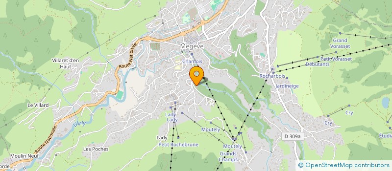 localisation de l'entreprise LES BERGERES DE BOHEME  MEGEVE