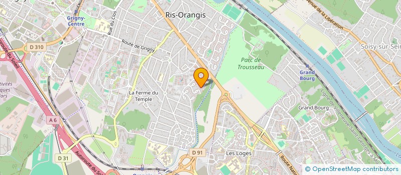 localisation de l'entreprise LES BERGERONNETTES à RIS-ORANGIS