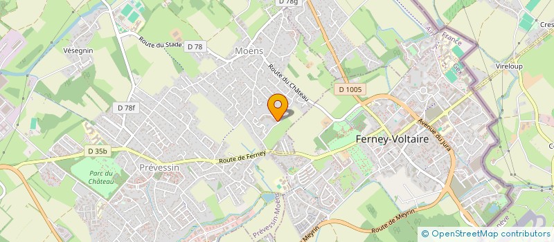 localisation de l'entreprise LES BERGERONNETTES à PREVESSIN-MOENS