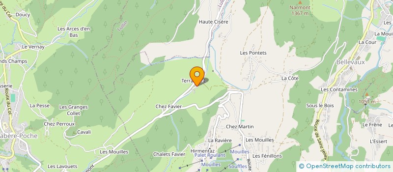 localisation de l'entreprise LES BERGERONNETTES à BELLEVAUX